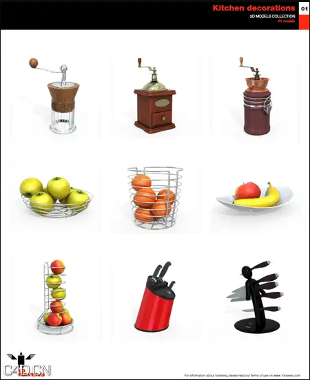 厨房物品3D模型合集 10ravens: 3D Models collection 013 Kitchen decorations 01 - C4D之家 - 667059d7b1dbdfbdff52cefc008cdb4a.png
