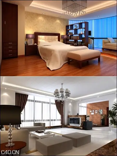 室内客厅3D模型 Interior Design – Vray Project - C4D之家 - 34745df004efe3a2f3ed16a9c485c035.jpg