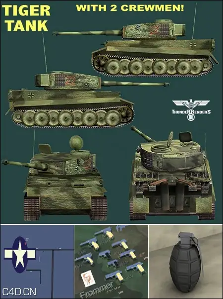 游戏军事武器模型 WW II Models - C4D之家 - 4cab9aa7c01e95f2366ff50743778d2c.jpg