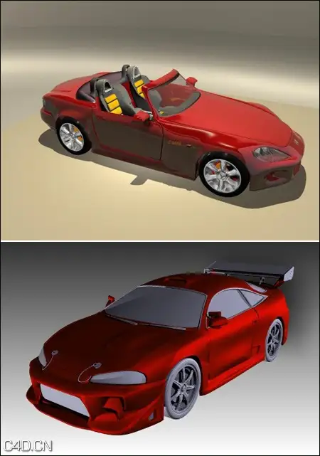 红色跑车3D模型 3D Models of Sports Cars - C4D之家 - f8517b4d9253ab10f6d1b1e020fb9cae.jpg