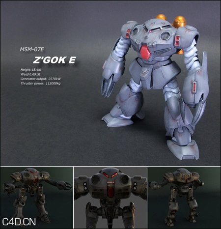 机器人3D模型 ZUGOCK-E Robot – Max 2010 Vray with Texs Plus Obj - C4D之家 - a3f4b6b6f4b96f125b4228cfbbbd345c.jpg