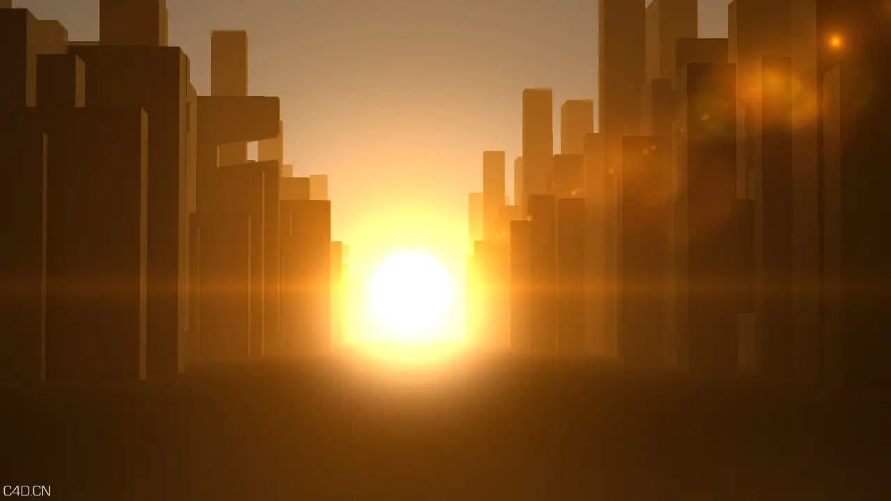 我的作品集 - C4D之家 - 黄昏的城市.jpg
