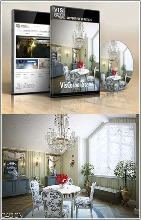 欧式室内3D模型 VisCorbel Scenes