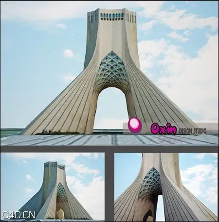 德黑兰阿扎迪自由纪念塔3D模型 Azadi Tower 3D Model_3D Max 2011+Vray 2 - C4D之家 - 0f86631b0142687783d209a8c04260be.jpg