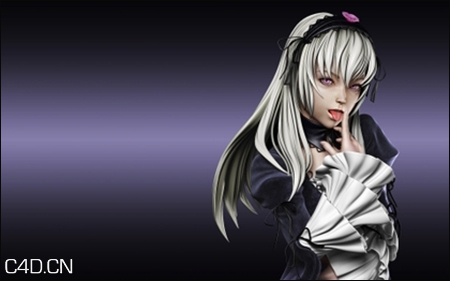 动漫人物：蔷薇少女3D模型 Rozen Maiden – Suigintou - C4D之家 - 1ccdd6a2e18b949c8369ac7f42fe992c.jpg