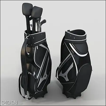 高尔夫球袋/高尔夫球设备3D模型（MAX）3D Golf Bag