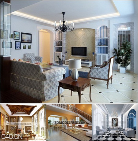 室内模型-客厅3D模型合集（MAX）Livingroom in Mediterranean Style - C4D之家 - 294db6f14515e06217690923707e2a77.jpg
