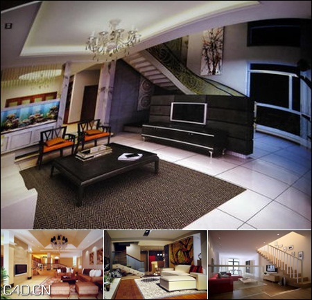 复式客厅3D模型（MAX）Duplex Living Room - C4D之家 - 0c0c8459daf3578ea4f4fae5f7867f17.jpg