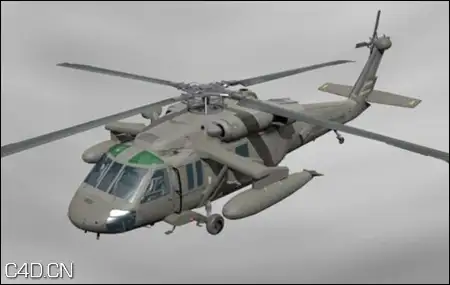 UH60直升机3D模型（max | fbx）UH60 Helicopter