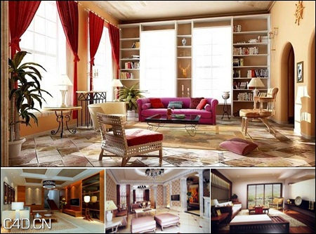 10套复古客厅3D模型合集（MAX）Retro Living Room - C4D之家 - 795336e9f2984d3569b2c38649c9c8fb.jpg