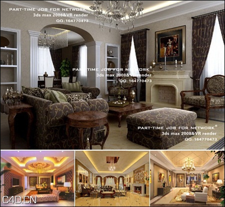 12套豪华客厅3D模型合集（MAX）Luxury Living Room - C4D之家 - 3faceb824f62fc45b44e6fe830f478dc.jpg