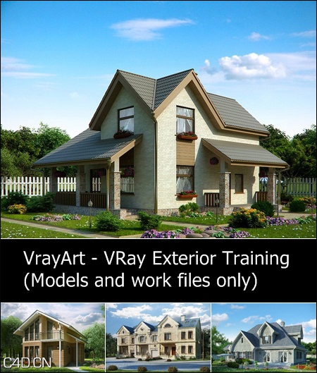 别墅建筑3D模型合集（MAX/41.1 GB）VrayArt – VRay Exterior Training