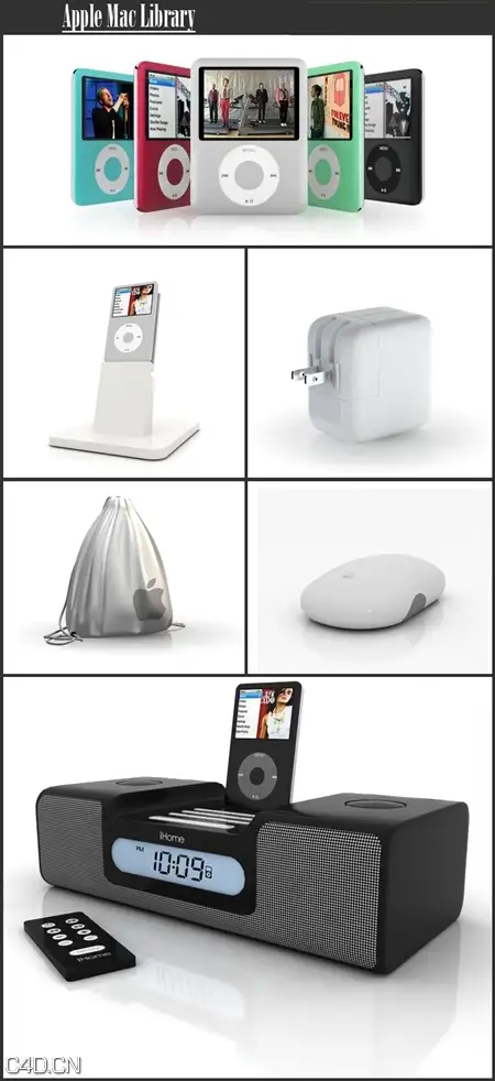 苹果数码产品3D模型合集 Collection of 3D Models from Apple​