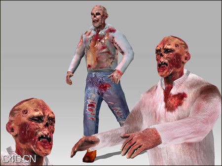 僵尸人物合集包3D模型（FBX）Arteria 3D Modern Day Base Male + Zombie Pack