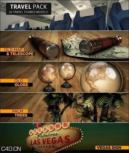 C4D旅行类模型包合集 The Pixel Lab – 3D Travel Pack - C4D之家 - 0d01a21767070d0cec9cbcab3099564e.jpg
