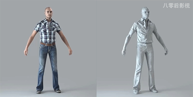 C4D男人模型完整带贴图可渲染R16绑定骨骼 - C4D之家 - renwumoxing.gif