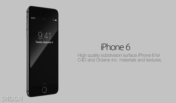 iphone 6手机C4D模型（C4D/OBJ）iPhone 6 SCENE For C4D and Octane Render