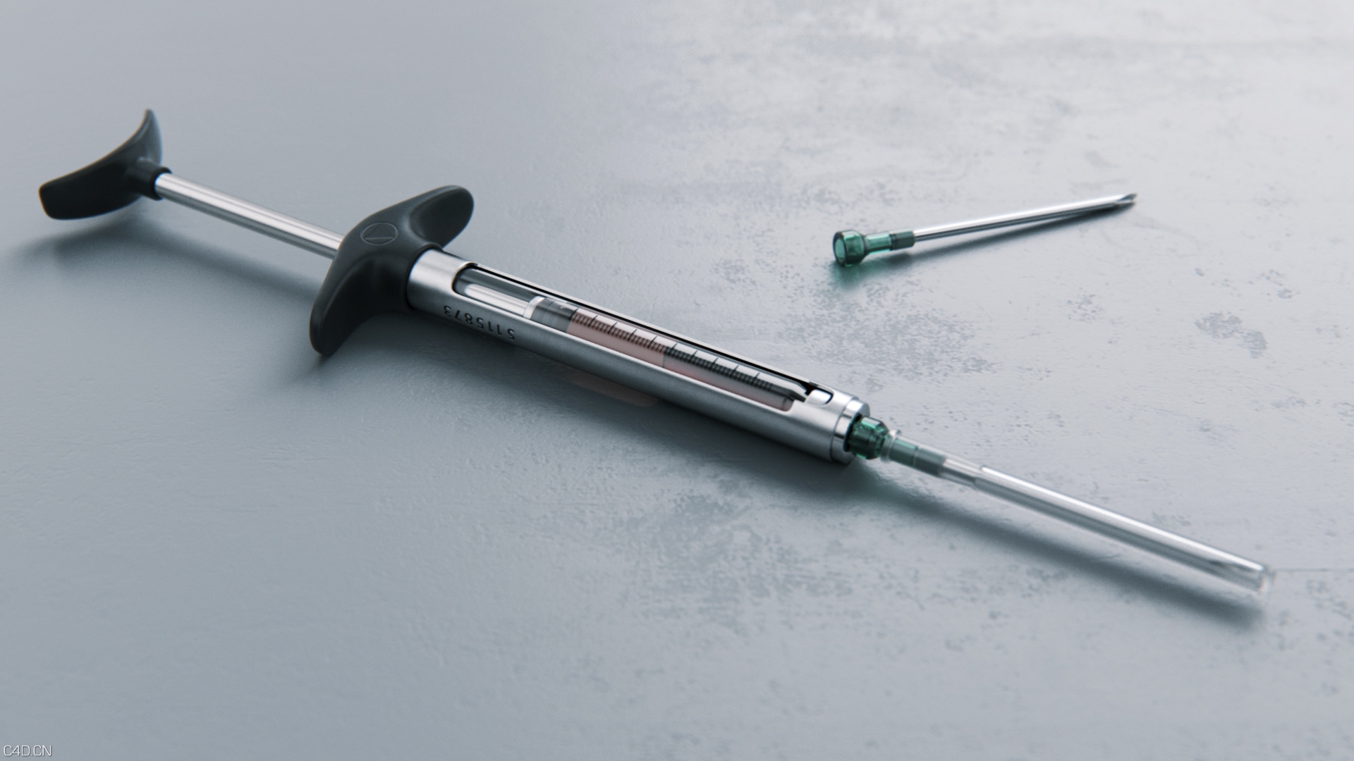 注射器3D模型（C4D/OBJ）SYRINGE SCENE