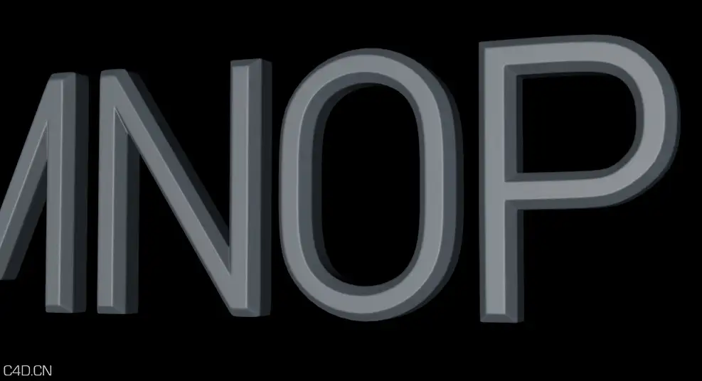 26个英文字母立体字3D模型（C4D/OBJ）SANS SERIF FONT MODEL