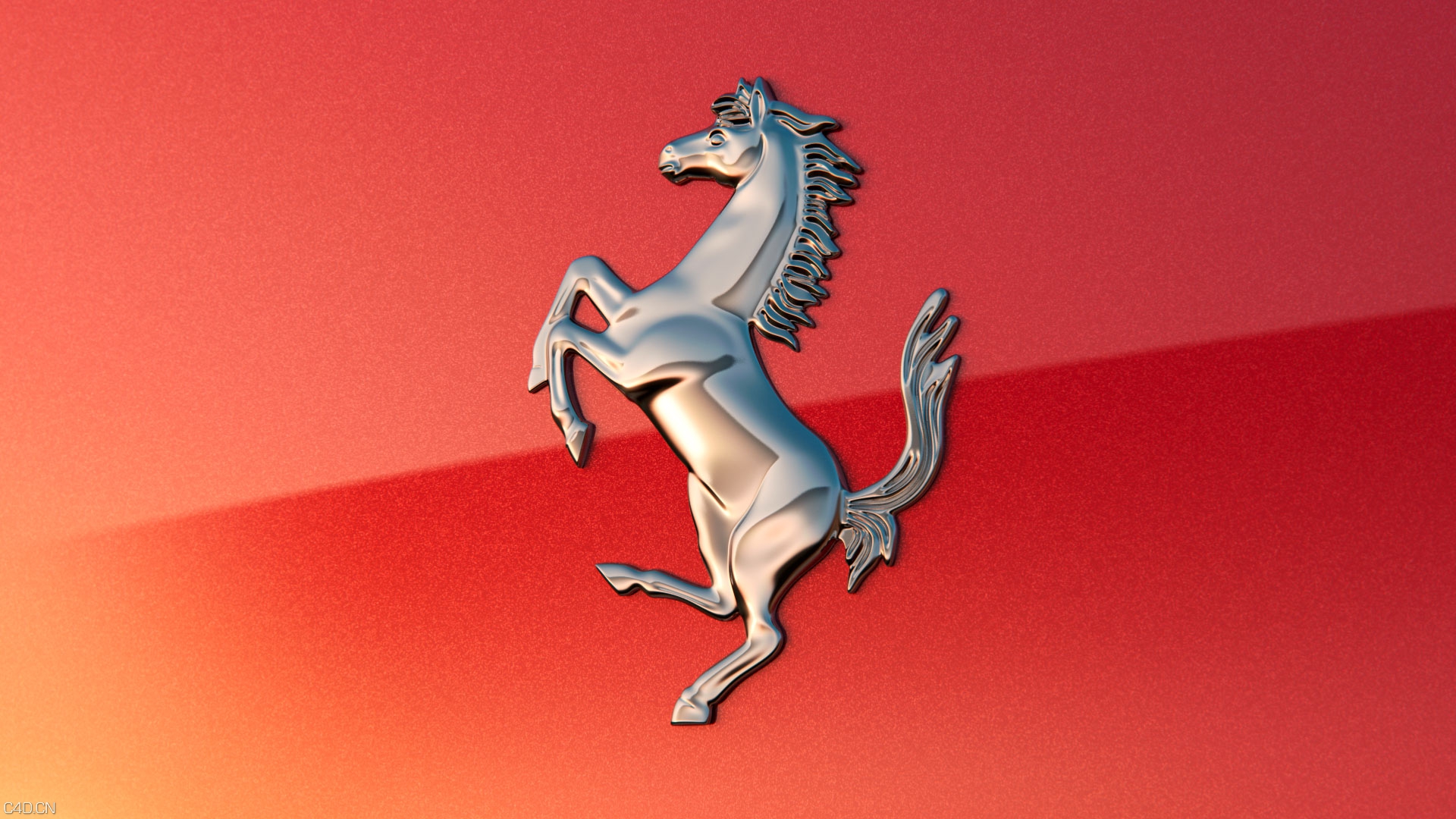 汽车车标C4D渲染-法拉利（马）FERRARI HORSE - C4D之家 - Ferrari_Horse.jpg