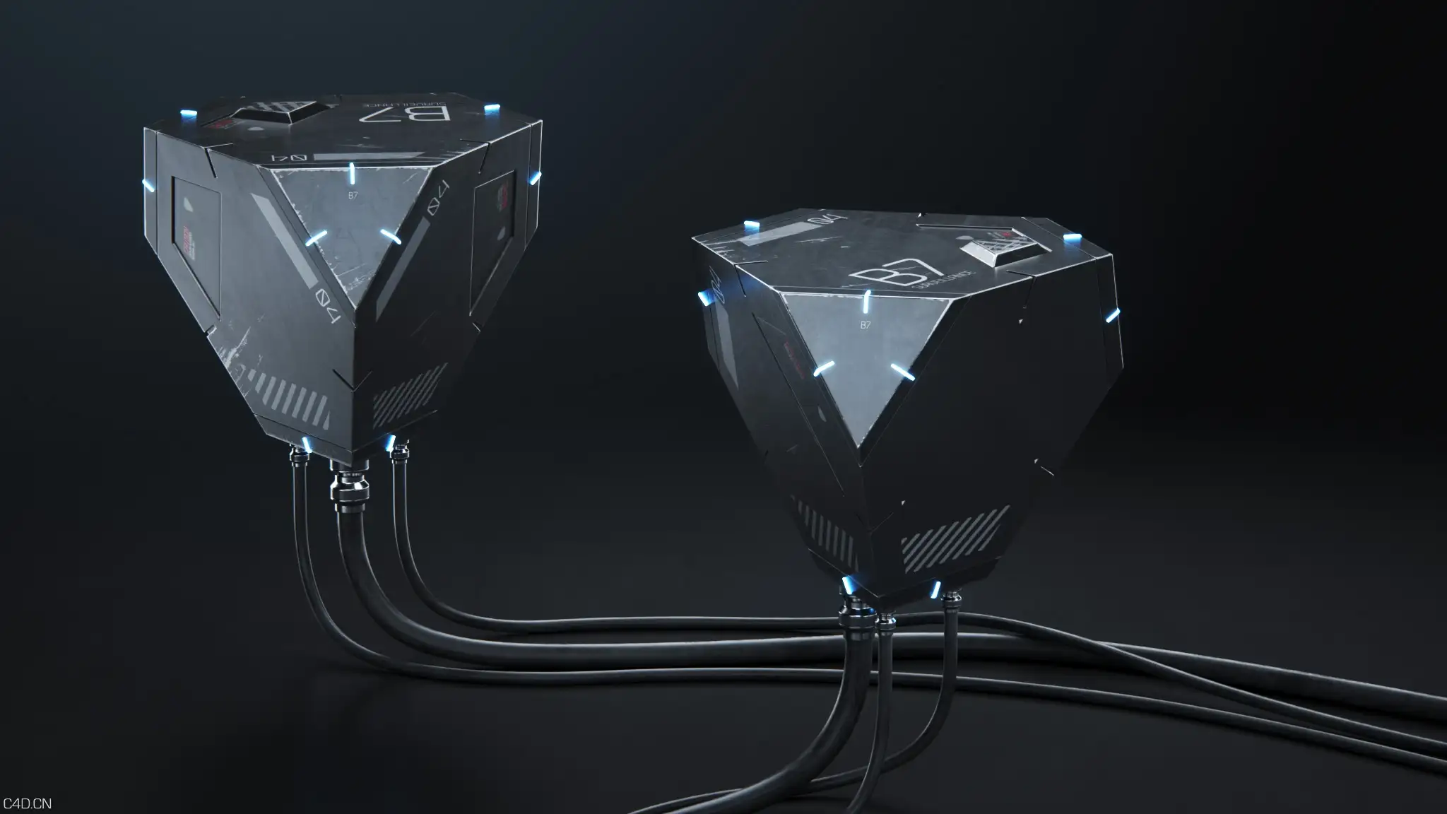 锥体C4D渲染 PYRAMID