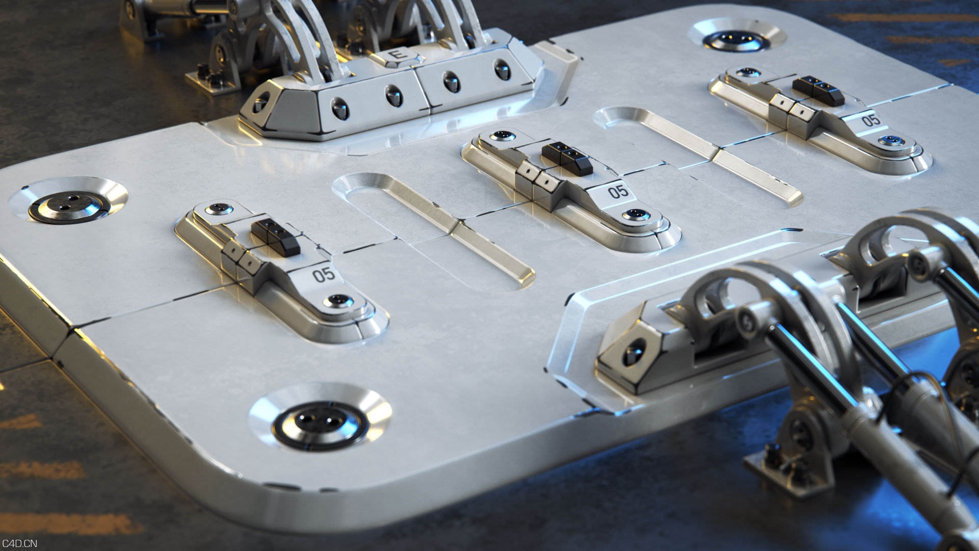 机械部件C4D渲染作品 GATE 05