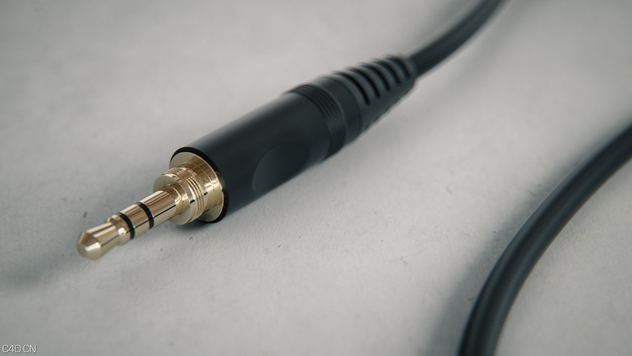 立体声插头C4D渲染 STEREO JACK - C4D之家 - Klinkenstecker.jpg