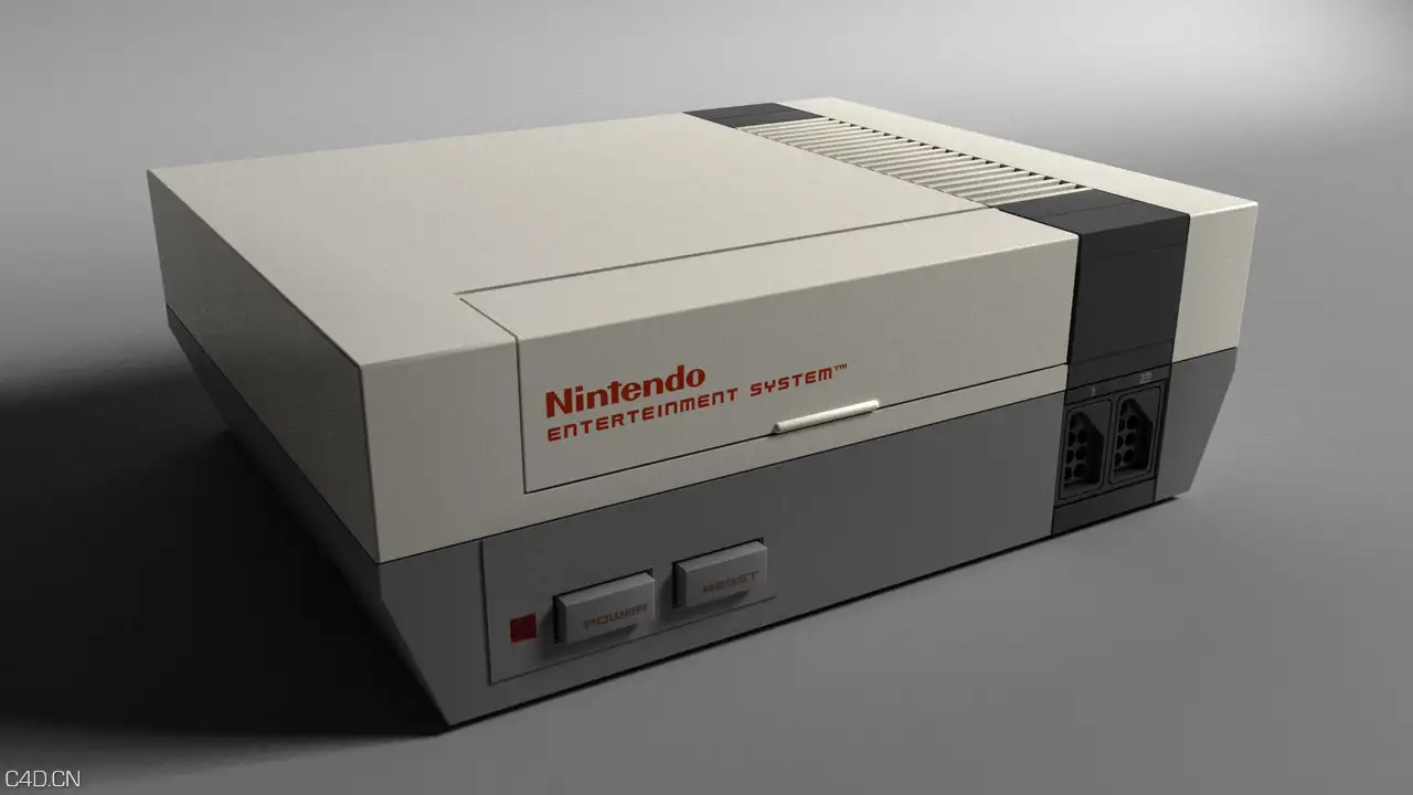 任天堂娱乐系统NES NINTENDO ENTERTAINMENT SYSTEM NES - C4D之家 - NES.jpg