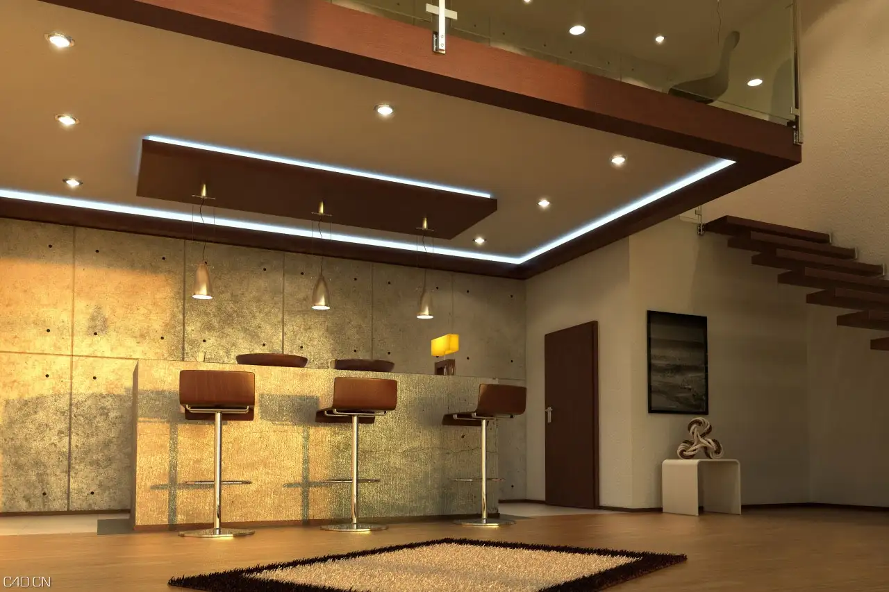 混凝土室内-吧台C4D渲染 CONCRETE INTERIOR - C4D之家 - Concrete_Interior.jpg