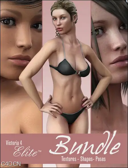 Daz/Poser女性3D模型 V4 Elite Bundle