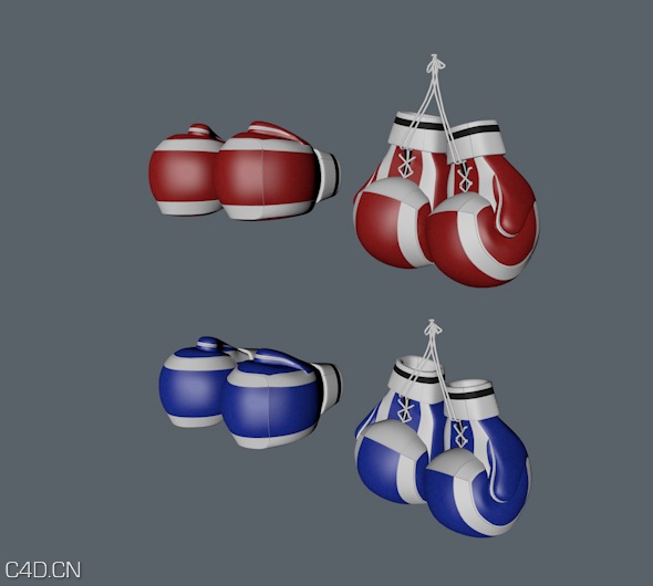 拳击手套3D模型 Boxing Gloves for c4d models