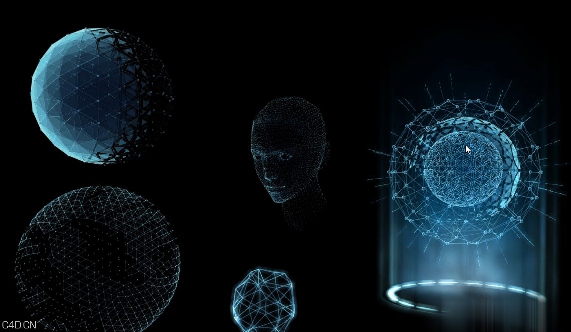 C4D全息视频教程 Tron Identity Disc Hologram Tutorial