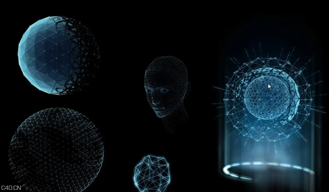 C4D全息视频教程 Tron Identity Disc Hologram Tutorial