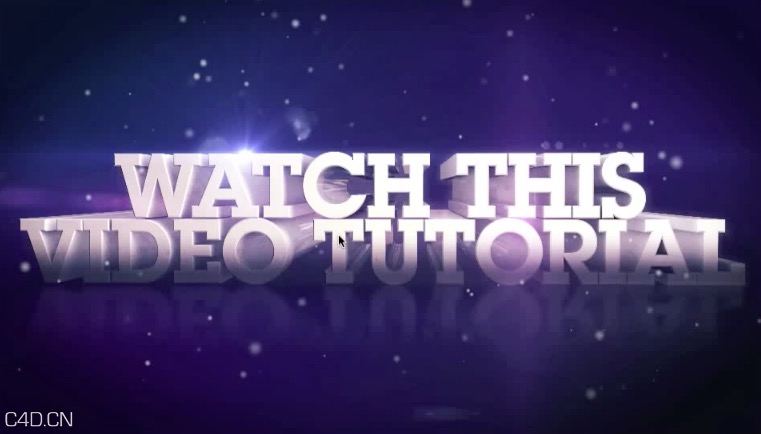 C4D/AE静帧文字效果 Cinema 4D r14 Title Sequence Still Edit