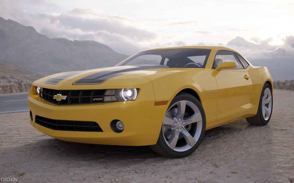 精度模型，变形金钢大黄蜂车型 - C4D之家 - 大黄蜂.png