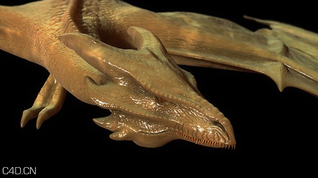 C4D恐龙雕刻建模视频教程 Dragon Modeling