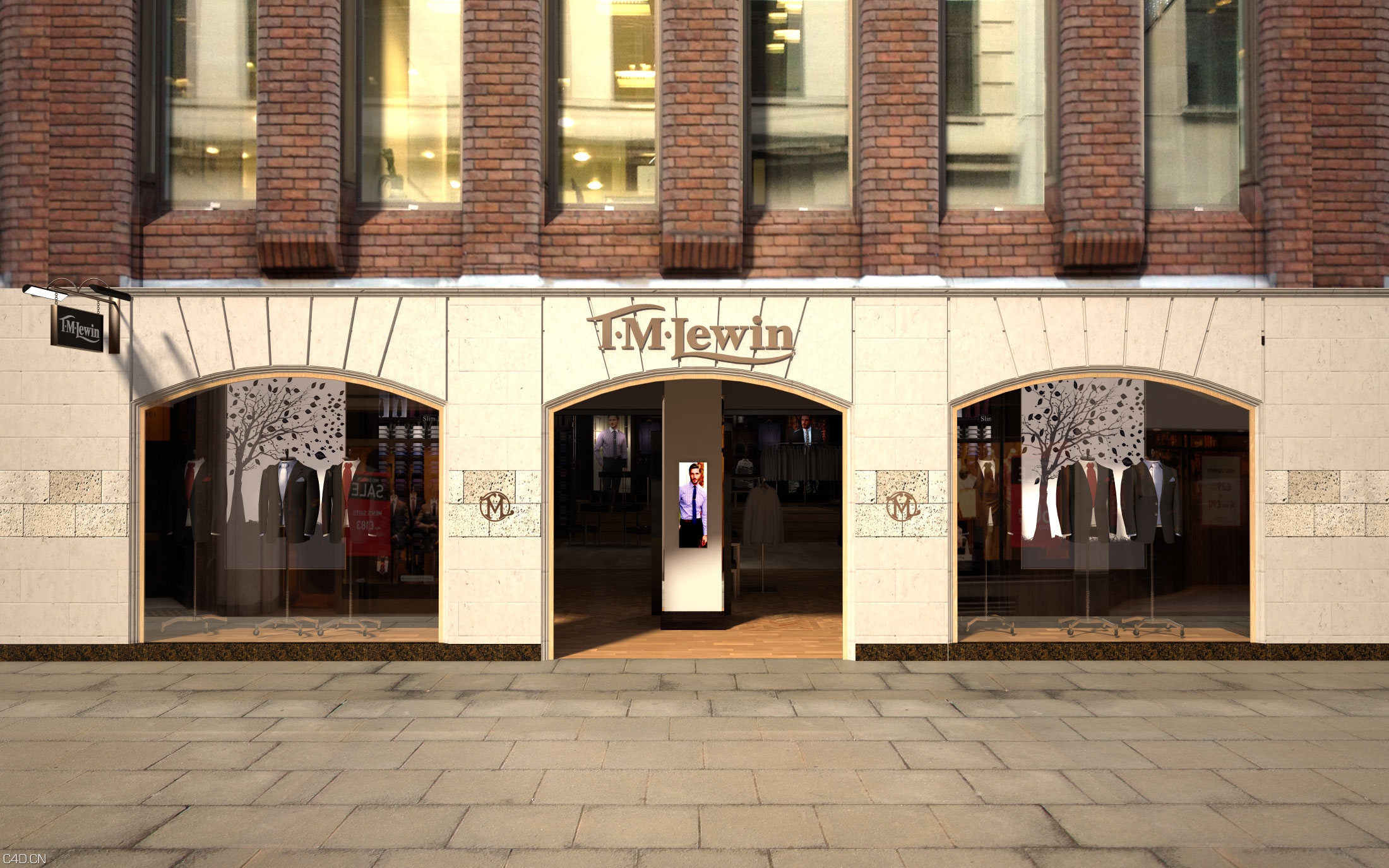 服饰专卖店设计效果图 TM Lewin – Jermyn Street, London.