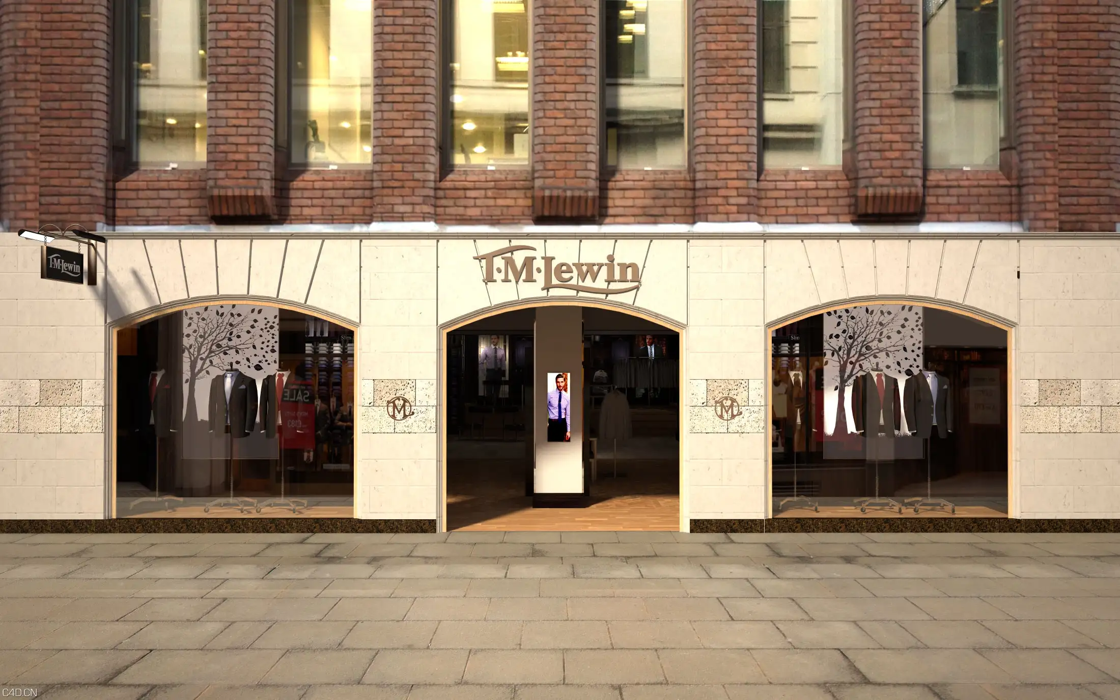 服饰专卖店设计效果图 TM Lewin – Jermyn Street, London.