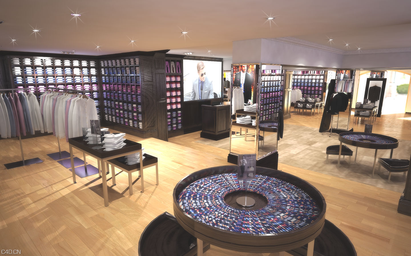 服饰专卖店设计效果图 TM Lewin – Jermyn Street, London. - C4D之家 - View_5_LO-RES.jpg