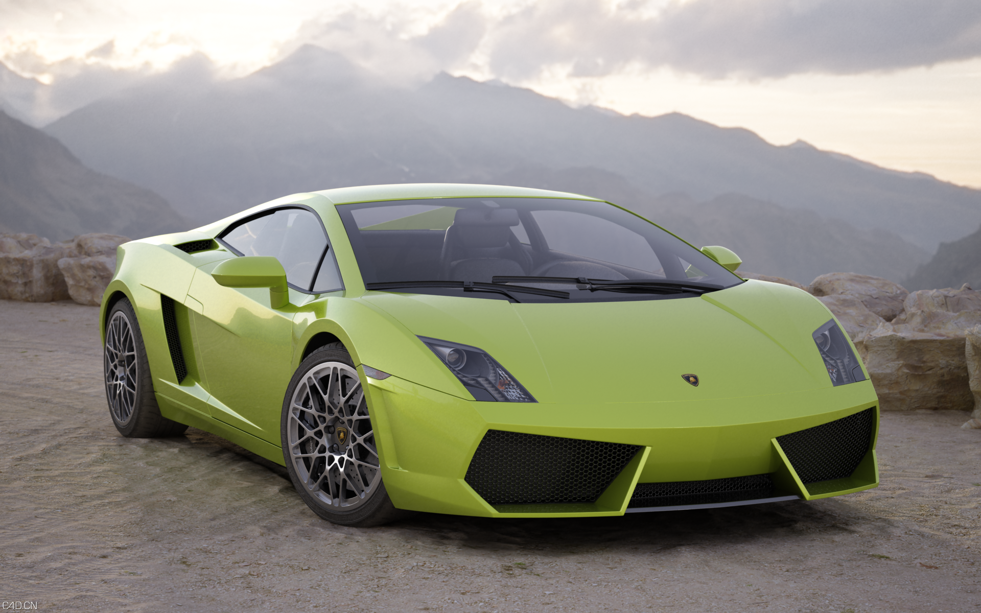 精度模型——兰博基尼汽车 - C4D之家 - 兰博基尼.png
