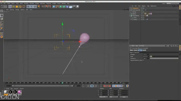 Cinema 4D Tutorial Floating Balloons飘动的气球