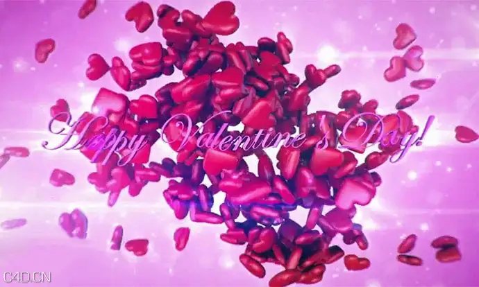 C4D情人节主题动画视频教程 ValentinesDay Tutorial
