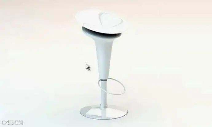 C4D高脚椅建模渲染教程How to model a Cool Rotating Chair