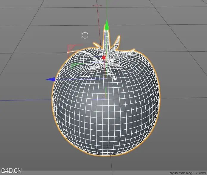 数字人C4D多边形建模课堂之十二：番茄 (C4D制作入门)