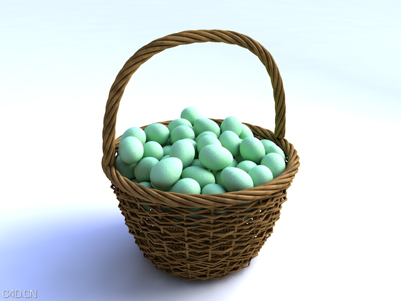 木筐鸡蛋3D模型 - C4D之家 - 筐和蛋.jpg