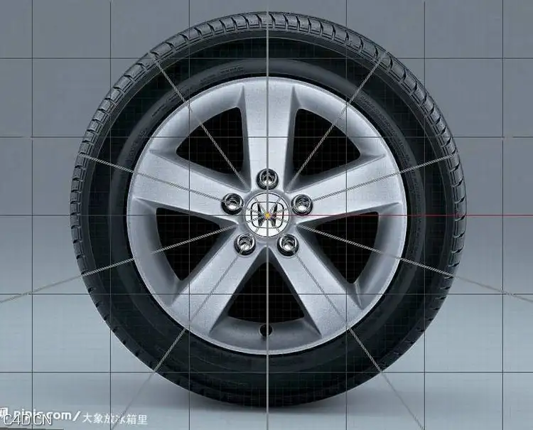 数字人C4D多边形建模课堂之七：轿车建模之一轮毂制作（1)分析准备