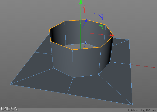 C4D建模课堂之一：在平面上建圆柱和挖洞