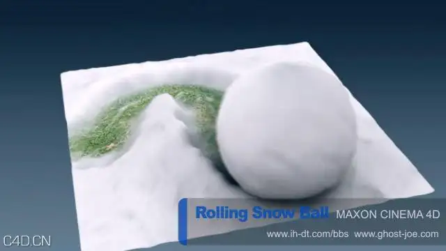 雪地滚动雪球场景教学 - C4D之家 - 效果演示 Rolling Snow Ball_20141029125410.JPG