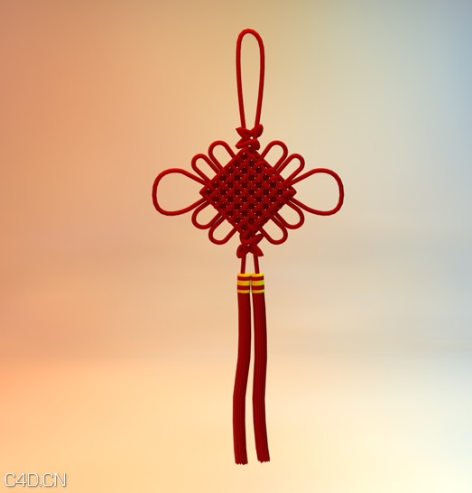 中国结C4D模型（C4D/FBX/MAX）Chinese knot 3d models