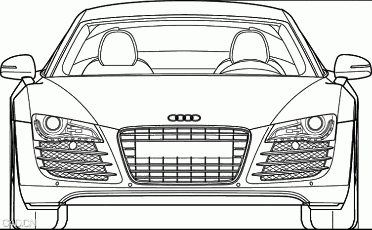 C4D模型实例课堂 奥迪R8 - C4D之家 - audi-r8-f.gif